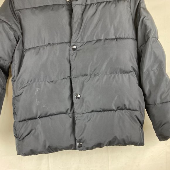 Gap Kids Boys Sz M Black Hooded Winter Quilted Puffer Ski Jacket - Picture 3 of 10